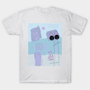 Kids and Outdoor Portrait Stick Figure T-Shirt